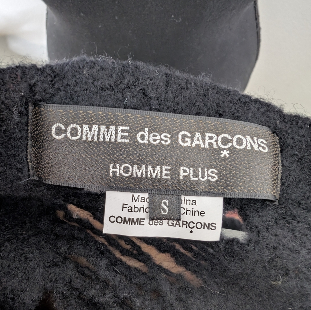 Comme des Garçons Homme Plus Men's Splash Pattern Knit in Black - Picture 8 of 12